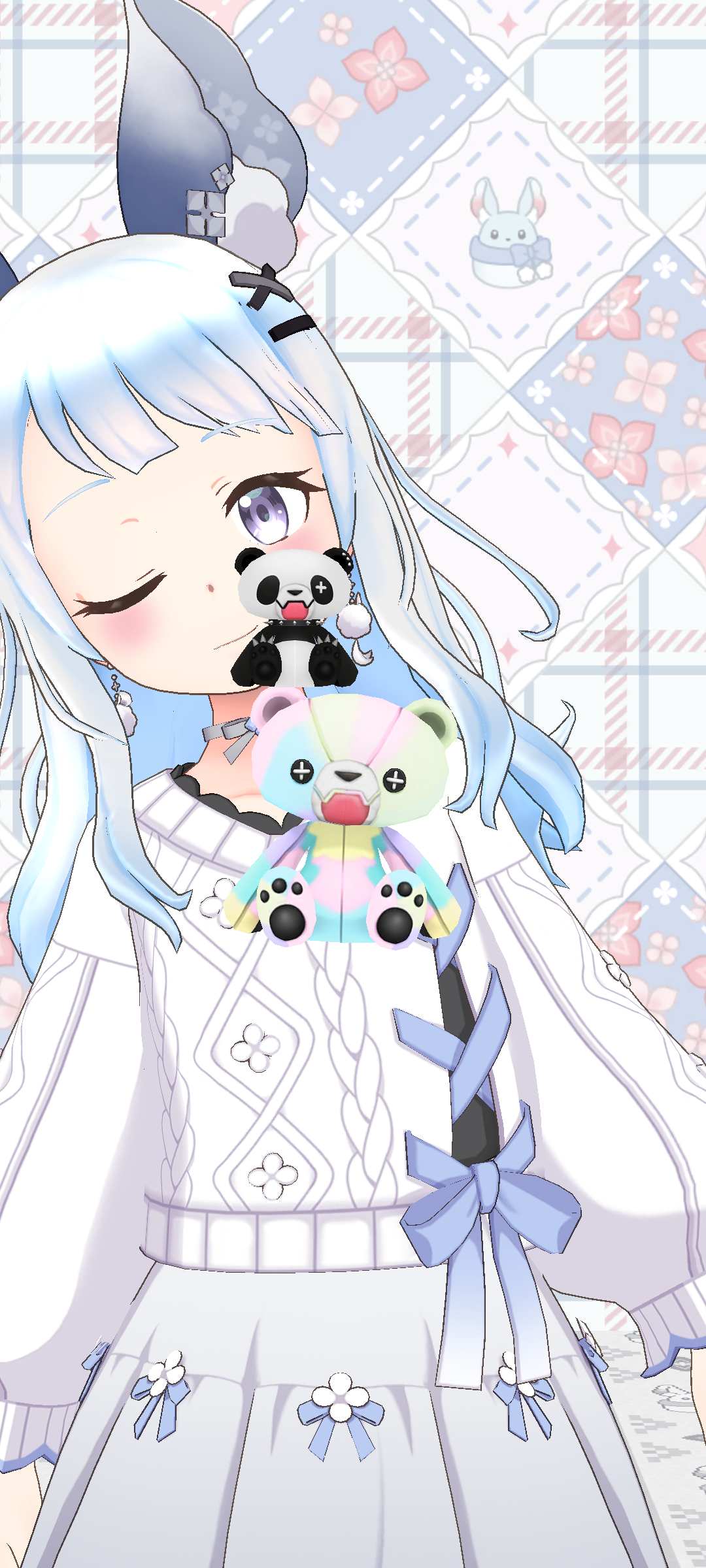 黒と赤の花びらに囲まれて祈るように目を閉じた結希さん