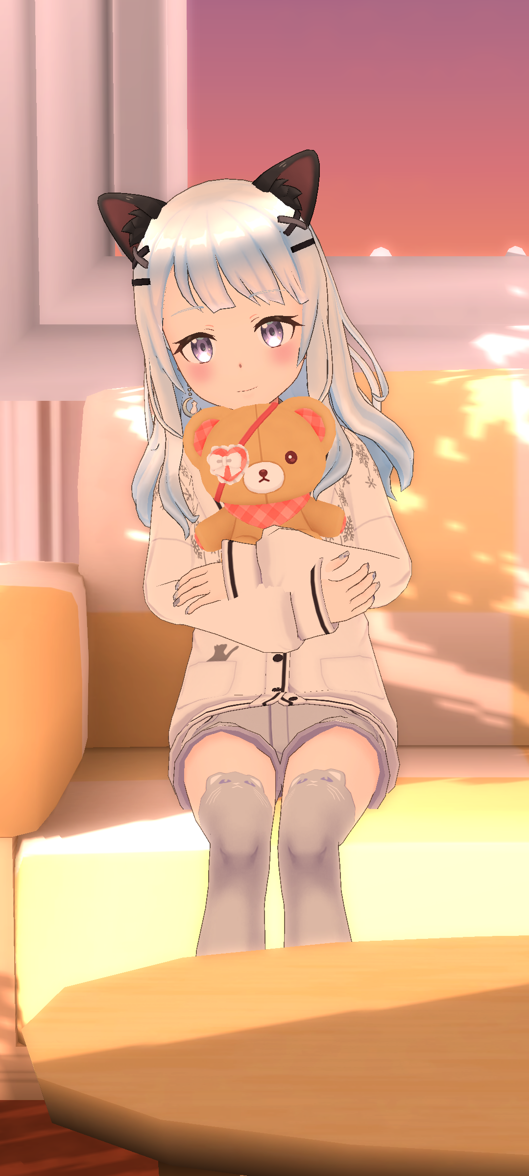 夕景の中でやさしく微笑む結希さん